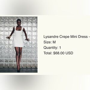 Meshki White Crepe Mini Dress